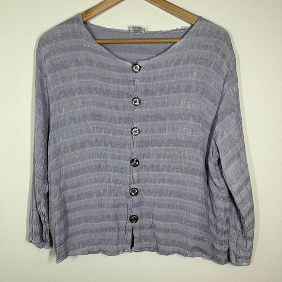 VINTAGE  CP Shades Lilac Button Front Cardigan Top Size Small - Picture 1 of 6